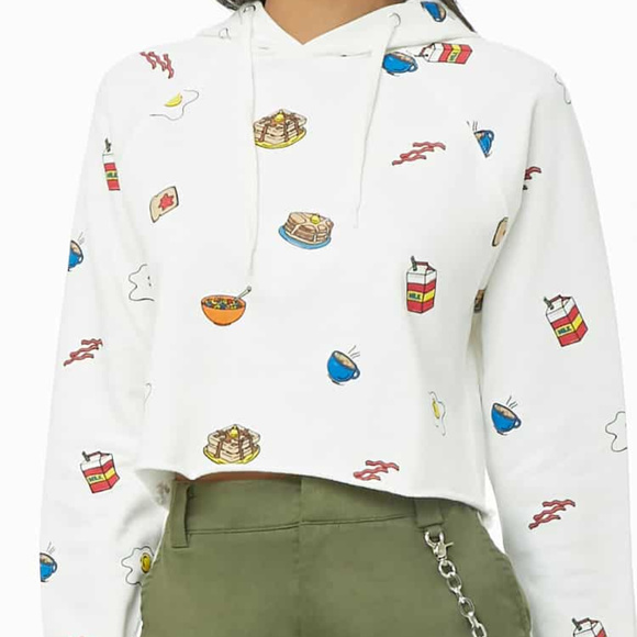 Breakfast Graphic Hoodie NWT - Picture 1 of 3